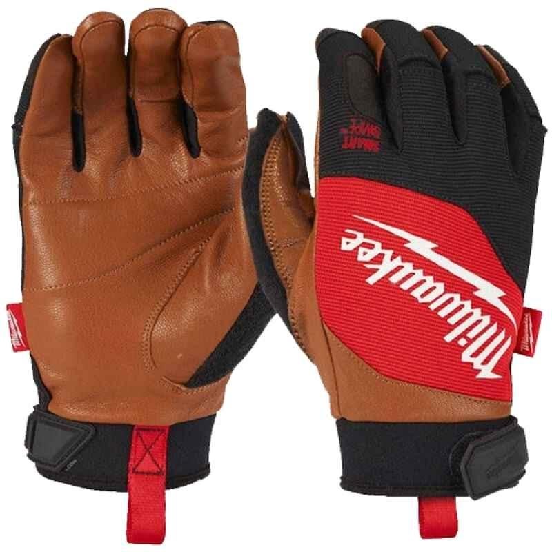 Milwaukee 4932471913 Leather Multi-colour Hybrid Gloves, Size: L