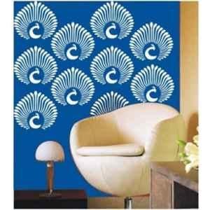 Kayra Decor 16x24 inch PVC Feather Pattern Reusable DIY Wall Stencil, KHSNTN-507