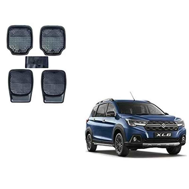 Kozdiko 5 Pcs 3G Honey Rubber & PVC Beige Heavy Car Foot Mat Set for Maruti Suzuki XL6, koz_56768