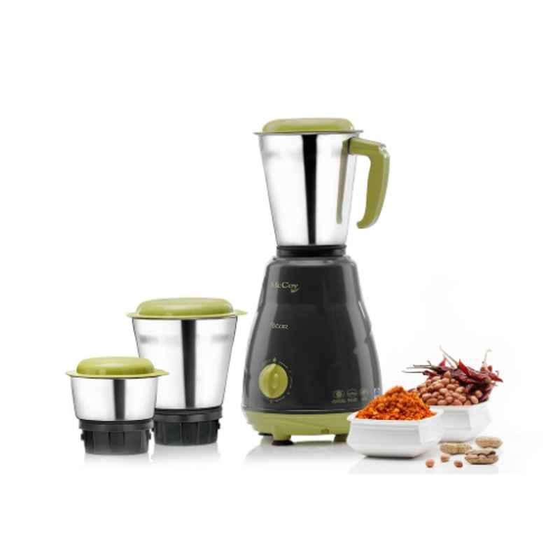 McCoy Star 750W Black & Olive Green Stainless Steel Mixer Grinder with 3 Jars