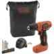 Black+Decker 14 Pieces 7.2V Li-Ion Orange Cordless Drill Kit, BDCD8GPA