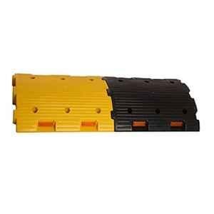 Ladwa 1m 75mm Black & Yellow Plastic Road Hump Safety Speed Breaker, LSS-PRH 75mm