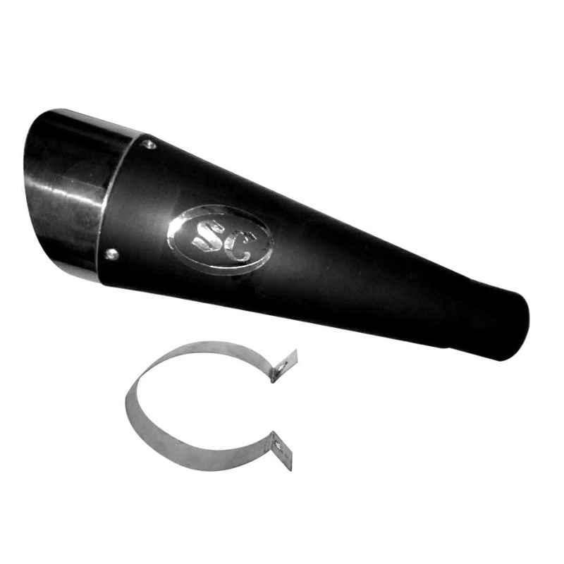 RA Accessories Black SC Silencer Exhaust for Bajaj XCD 135