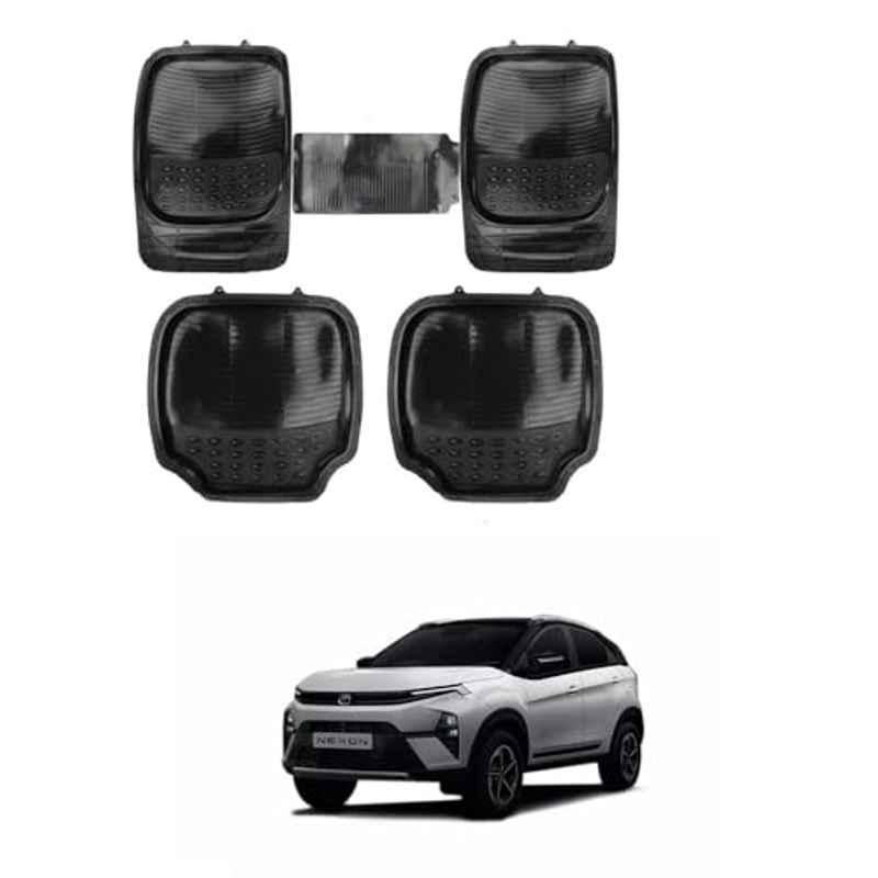 Kozdiko 5 Pcs 4G Beige Rubber & PVC Heavy Car Foot Mat Set for Tata Nexon Facelift 2023-Present, xvfcgfcg13
