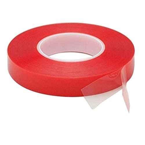 Buy MM WILL 25mmx25m Red Acrylic Adhesive Clear Sided Tape Roll, MMWILL1010 At Price