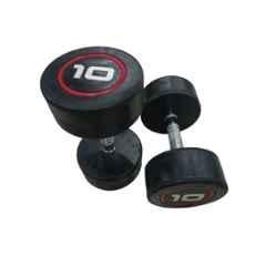 GYM24 Equipment 10kg Rubber Black Dumbbell