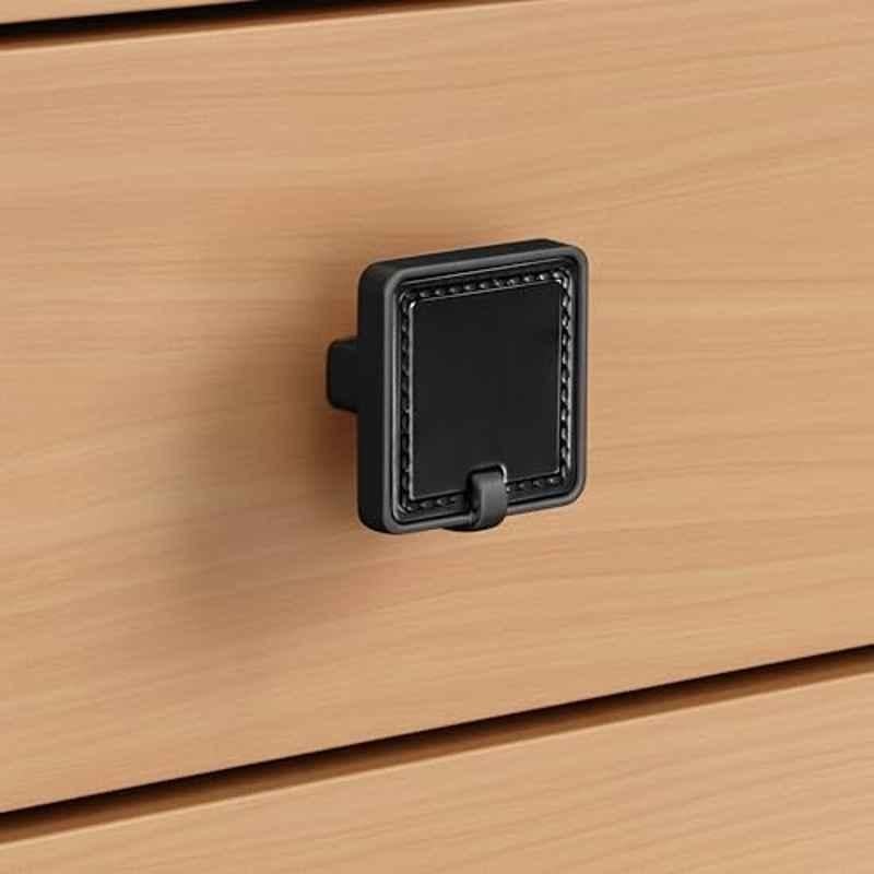 Plantex Knobs for Drawers/Drawer Knobs/Square Knob for Cabinets/Pull-Push Knob for Kitchen/Bedroom/Drawer DC-Black & Z-Black