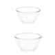 Borosil 2 Pcs Glass Transparent Mixing & Serving Bowl Set with Lid, IY22BS12021