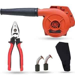 Hillgrove 800W Plastic Red Electric Air Blower with Carbon Brushes & 8 inch Plier, HGCM1070