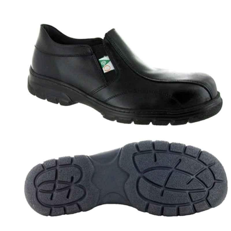 MELLOW WALK Quentin-542128 Composite Toe Black Safety Shoes, Size: 39