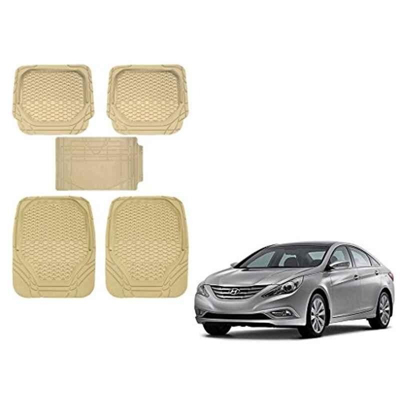 Kozdiko 5 Pcs 8855TW Beige Car Foot Mat Set for Hyundai Sonata, koz_36631