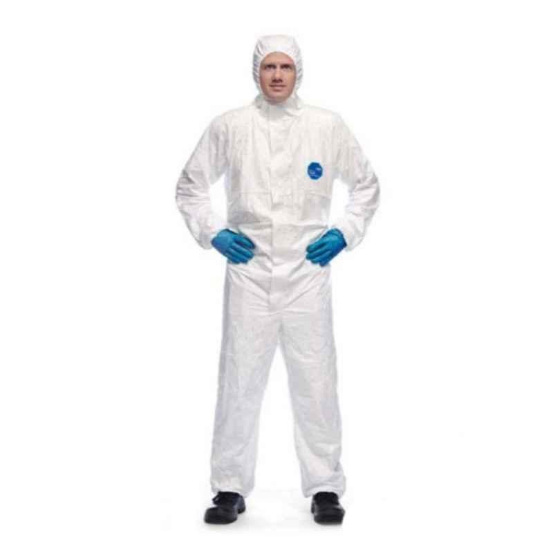 DuPont Tyvek 2XL Lint Free Polyethylene White Coverall, TYV CHF5S WH 00/2XL