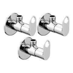 Fastgear Prime Brass Silver Chrome Finish Angle Valve, FG954 (Pack of 3)