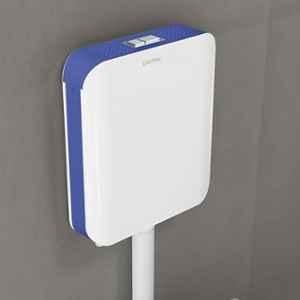 Plantex 7 Litre Polypropylene White & Blue Cistern Flush Tank for Bathroom, APS-4506