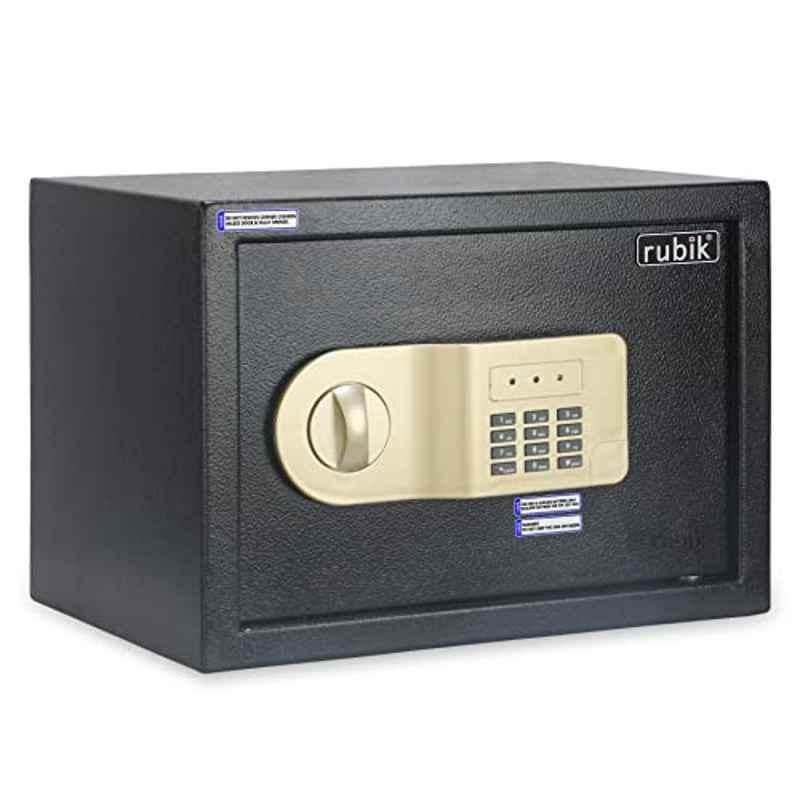 Rubik Alloy Steel & Metal Black A4 Document Size Locker, RB25AJ