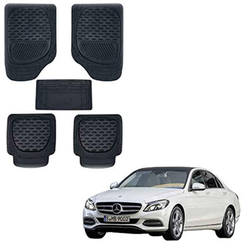 Kozdiko 6255TW 5 Pcs PVC & Rubber Black Car Mat Set for Mercedes Benz C-Class