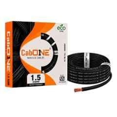CabONE 1.5Sqmm Black FR PVC Multistrand CCA Electrical Wire, CabONE014, Length: 90 m