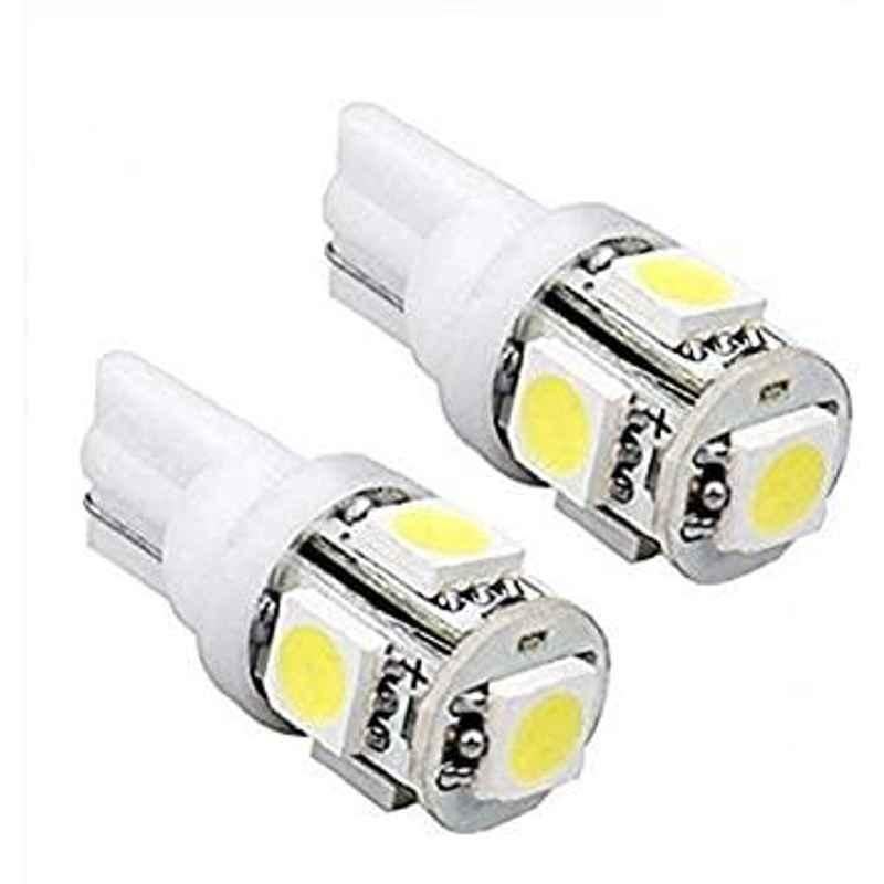 Meenu Arts 5 SMD (White) LED Parking Bulb Pilot Light/License Plate car Lights Universal for All Cars (PAIR/DC-12V)