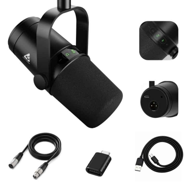 Audio Array 600Ohms XLR & USB Professional Dynamic Podcast Microphone for Streaming & Podcasting, AM-C44