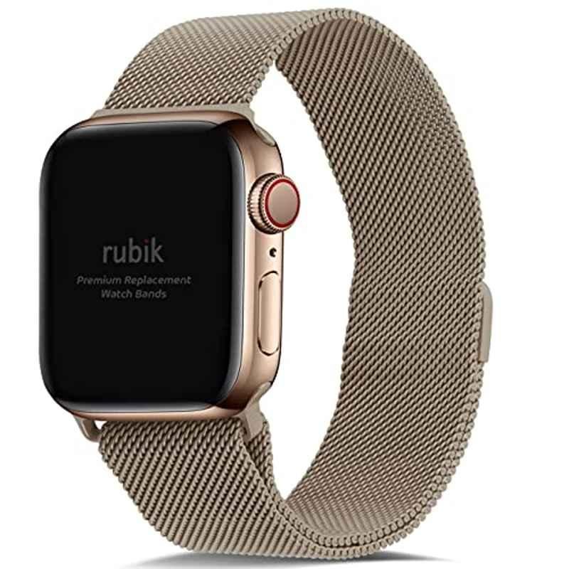 Rubik Metal Vintage Gold Magnetic Mesh Watch Band