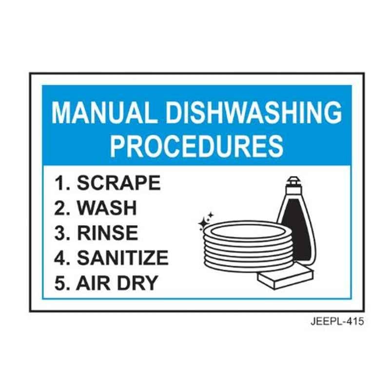 Jeepl Manual Dishwashing Procedures Sticker, jeepl-415