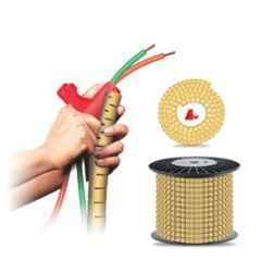 Noveau Safe-T-1ST 34mm 10m Virgin HDPE Metallic Gold Cable Zipper, NSFZ34MG0010