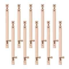 Atom 12 inch Aluminium Rose Gold Finish Heavy Duty Joint-Less Tower Bolt, TB002-RG-12 inch-110 (Pack of 10)