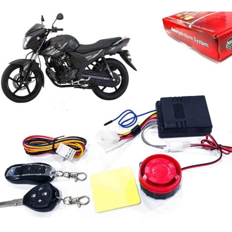 Auto Pearl 12V Black Two-Way Anti Theft Motorcycle Alarm Kit with 2 Pcs Remote for SZ-RR BS6