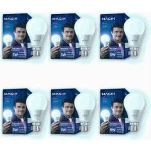 Magik Grande 15W 6500K B22 Cool White LED Bulb (Pack of 6), LUGR015CP4172E6