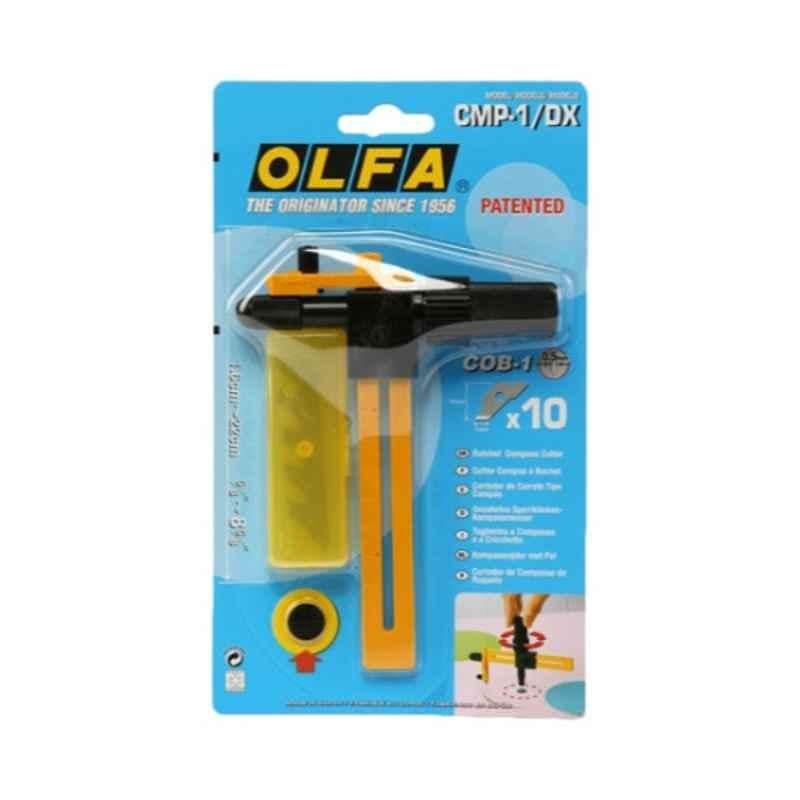 Olfa CMP-1/DX 1.6x22cm Yellow & Black Ratchet System Compass Rotary Blade, 215626AC