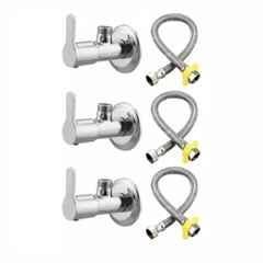 Fastgear Stainless Steel Silver Chrome Finish Bathroom Faucet Set, FG2389