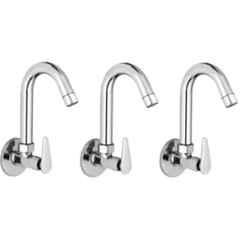 Fastgear Fusion Brass Chrome Finish 360 deg Moving Sink Tap (Pack of 3)