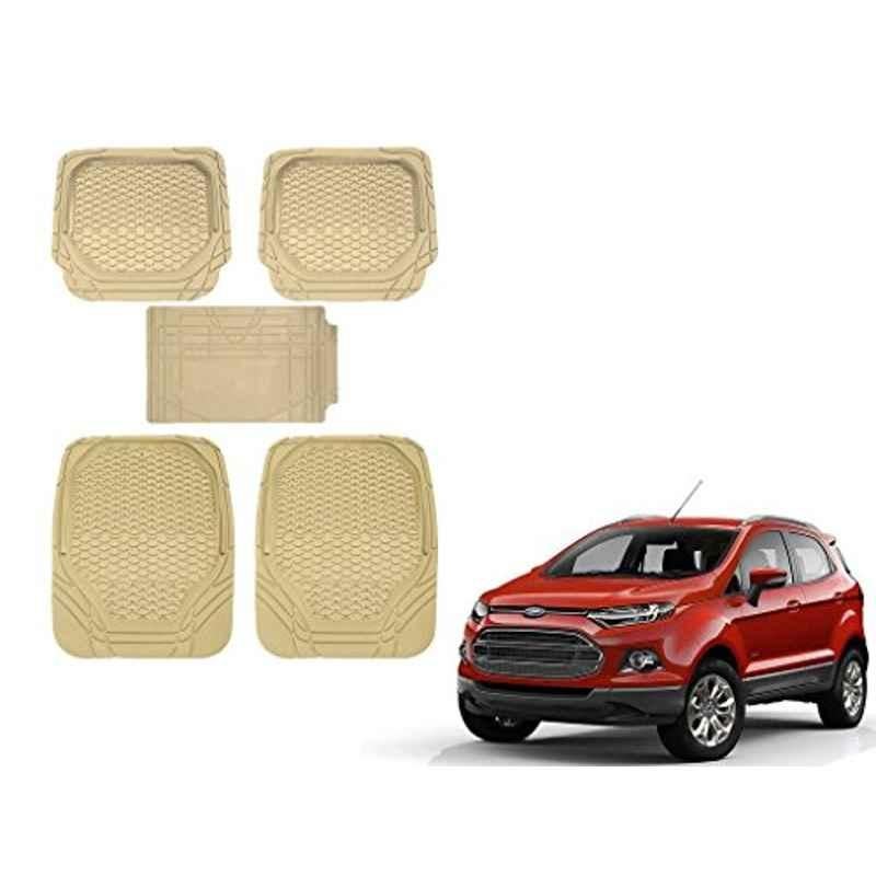 Kozdiko 5 Pcs 8855TW Beige Car Foot Mat Set for Ford Eecosports, koz_18984