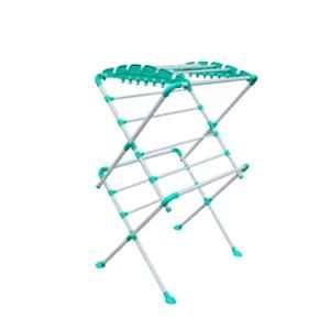 ProHome 27kg Steel White 2 Tier Floor Cloth Dryer Stand with Shoe Stand, PROHOME-CD-001
