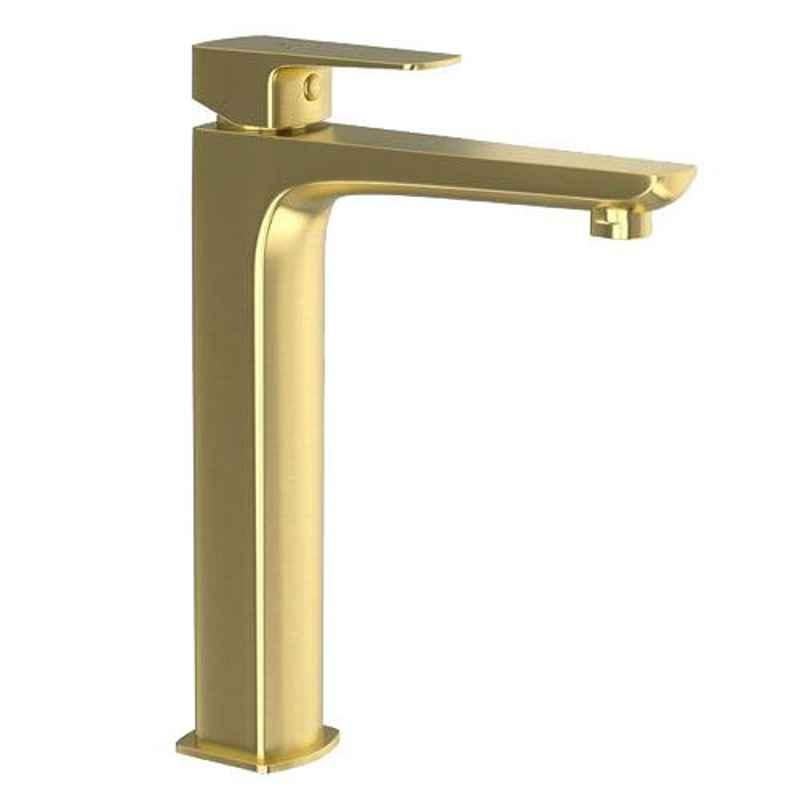 Jaquar Kubix Prime Gold Dust Single Lever Tall Boy with 155mm Extension Body & 600mm Braided Hose, KUP-GDS-35005BPM