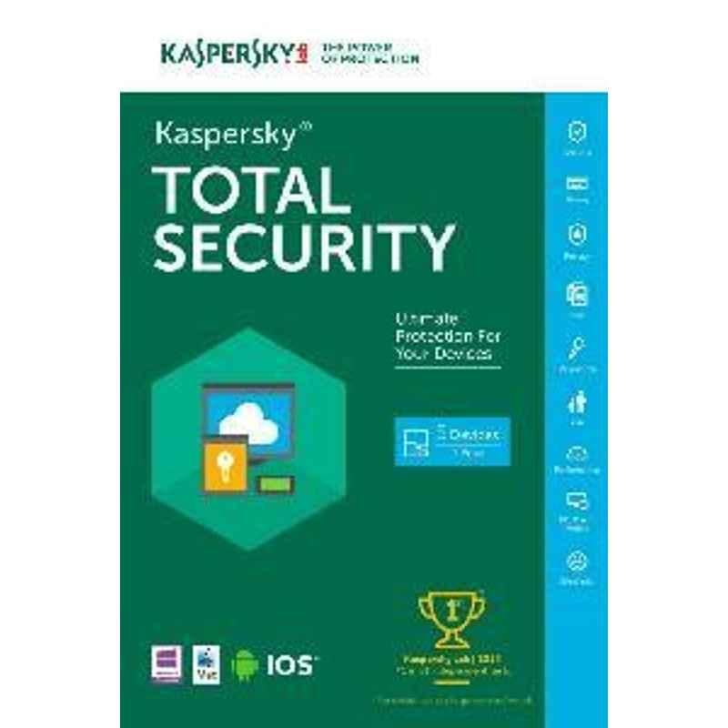 Kaspersky Total Security 5 CD 5 key 1 Year Software