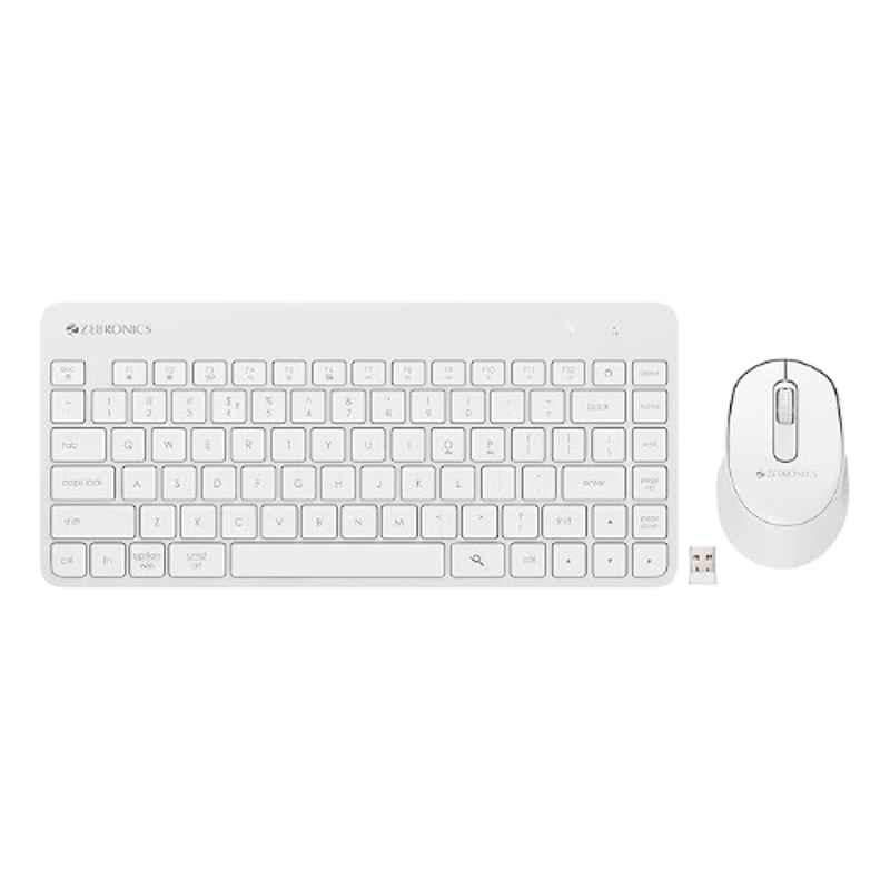 Zebronics Companion 201 83 Keys White Wireless Keyboard & Mouse Combo