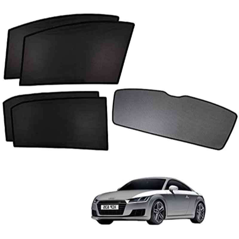 Kozdiko 5 Pcs Polyester Black Non Magnetic Window & Rear Sun Shades Set for Audi TT