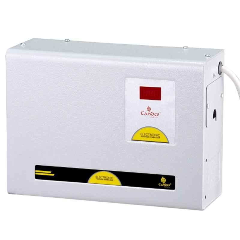 Candes Crystal 5kVA MS-Grey Voltage Stabilizer for Upto 2.5 Ton AC, Working Range: 90 to 290 V