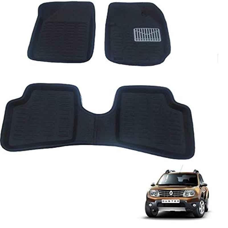 Kozdiko 3D Black Car Foot Mat Set for Renault Duster, koz_88279