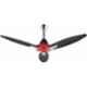 Usha Bloom Daffodil 80W 3 Blade Sparkle Red & Black Ceiling Fan, 11105BL63WEM, Sweep: 1200 mm