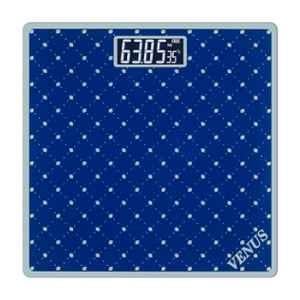 Venus 180kg Tempered Glass Royal Blue Electronic Digital Body Weight Machine with LCD Display, EPS-2599