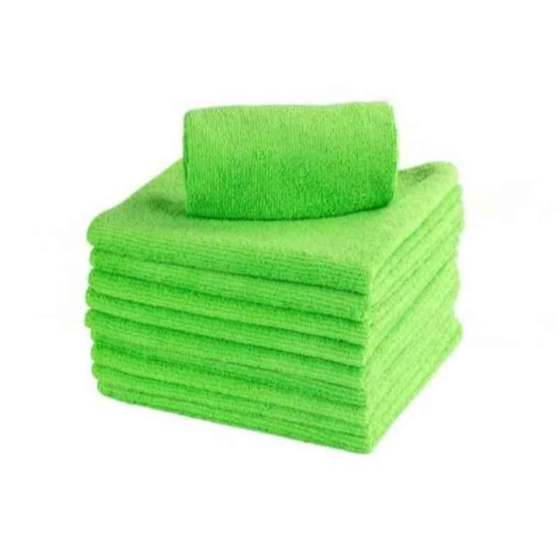 40x40cm Green Premium Microfiber Wash Drying Towels (Pack of 5)