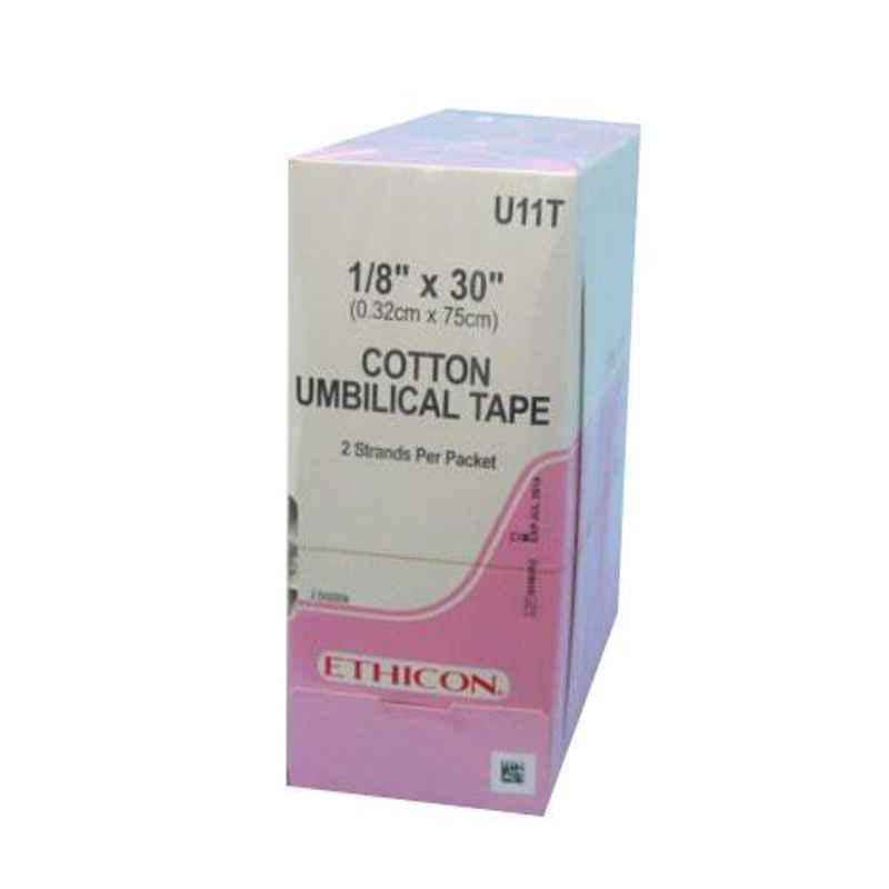 Ethicon W276 Umbilical Sterile Cotton Tape 3mm, Size: 75cm (Pack of 12)