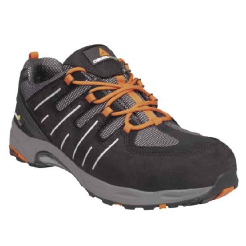 Deltaplus VE Safety XR502 Leather & Mesh Black Dual Density Safety Shoes, Size: 39