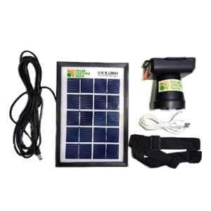 Solar Universe India 5W Black Solar Head Lamp with Battery & Solar Panel (Pack of 4)