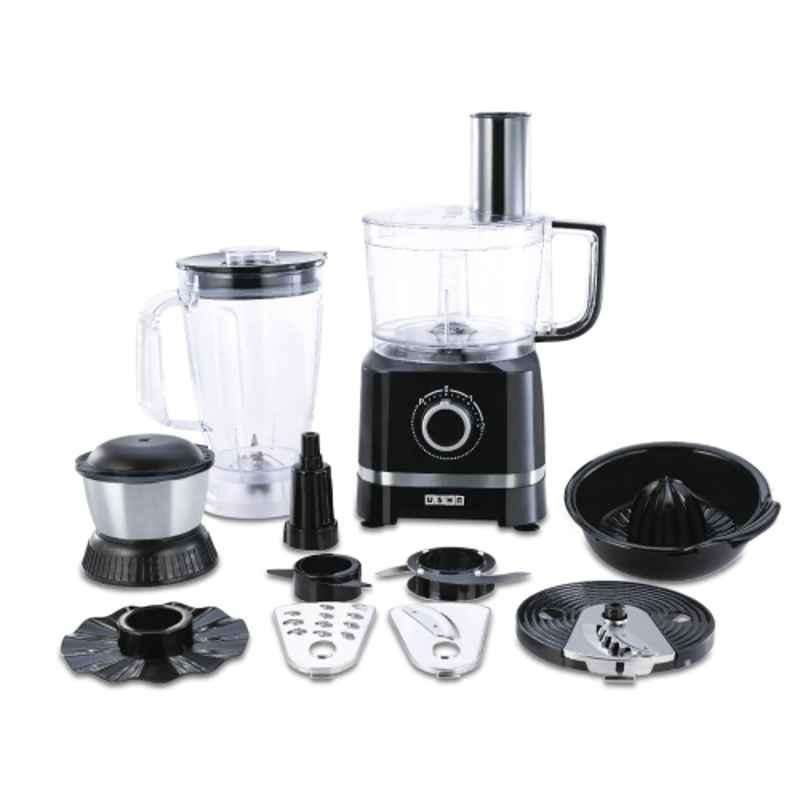 Usha iChef 1.4 Litre 800W Black Copper Motor Food Processor with 9 Accessories, 40105ICHEFFP41N
