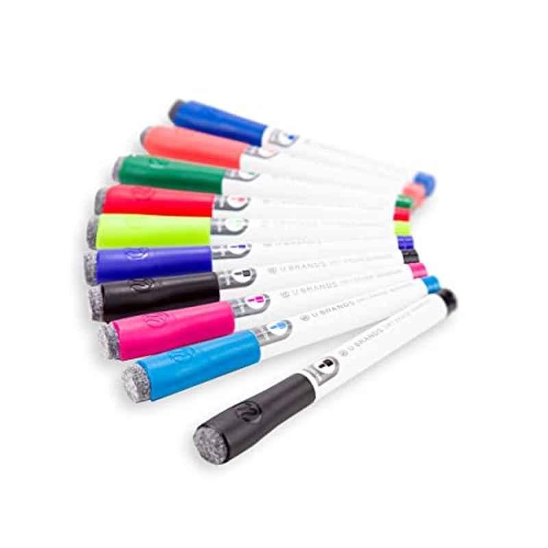 U Brands 10Pcs Medium Point Low Odor Dry Erase Marker, 504U06-24