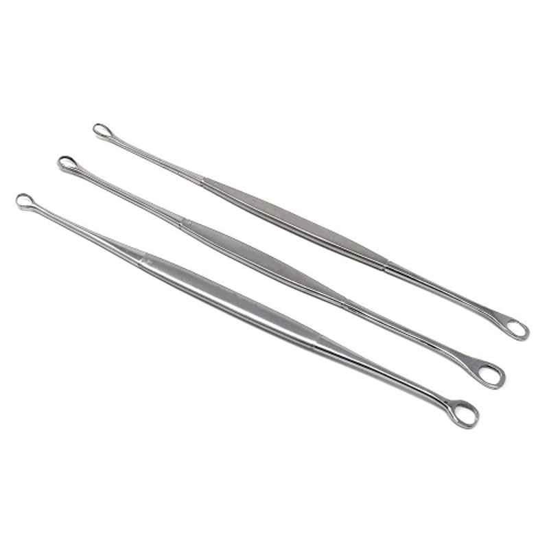 Forgesy Stainless Steel Double Ended Curette, FORGESY245 (Pack of 3)