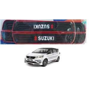 SureStrive 4 Pcs PVC & Rubber Black Car Door Sill Plate Set for Maruti Suzuki Ertiga 2022 All Model